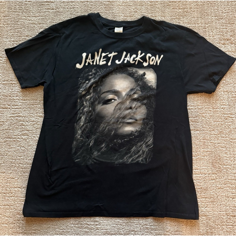Janet Jackson Shirt Mens L Black State of the World Tour 2017 Graphic Tee